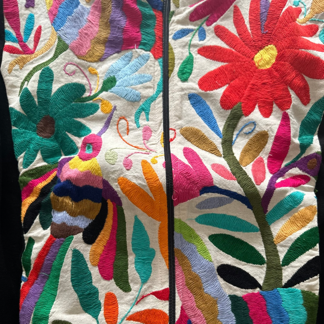 Light Jacket with Tenango Embroidery